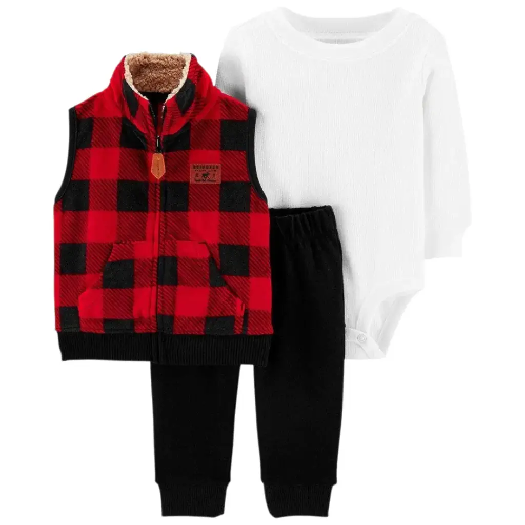 Set Camisa blanca y chaleco 🎄talla 6 meses