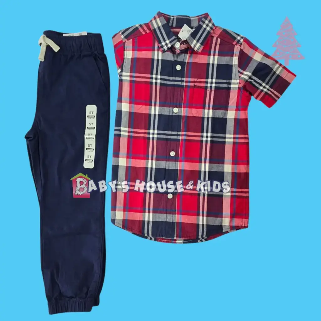 Outfit con jogger azul marino talla 5t 