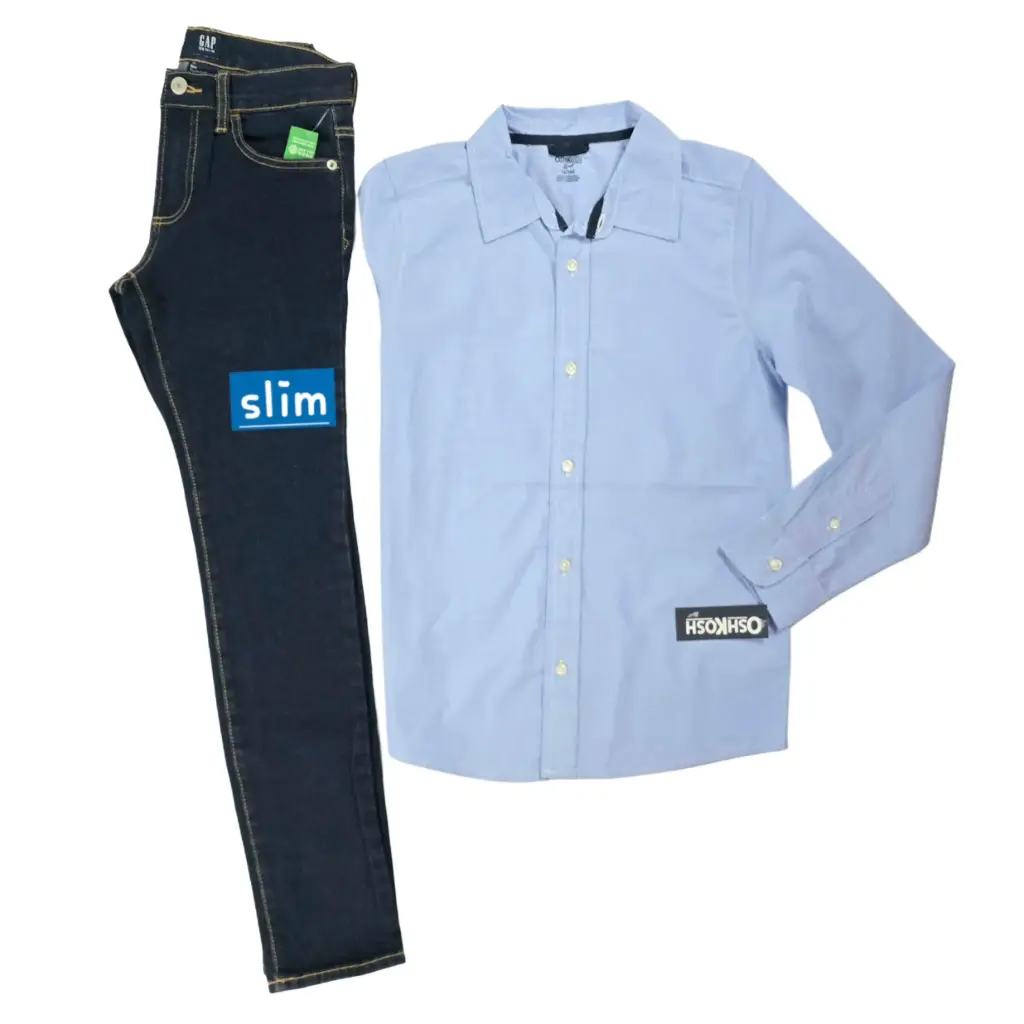 Camisa y Jeans slim talla 14