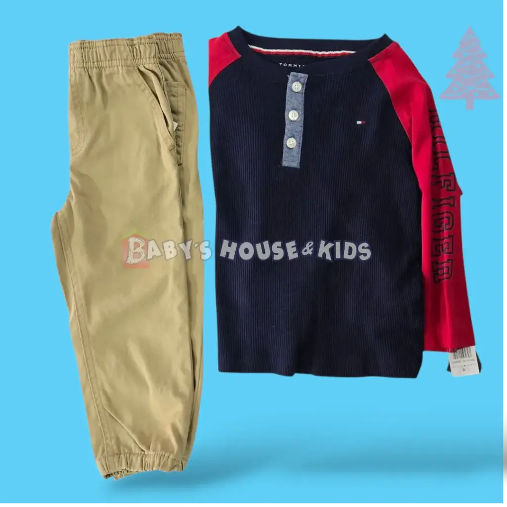 Set 2 piezas Camisa manga larga y jogger talla 24 meses