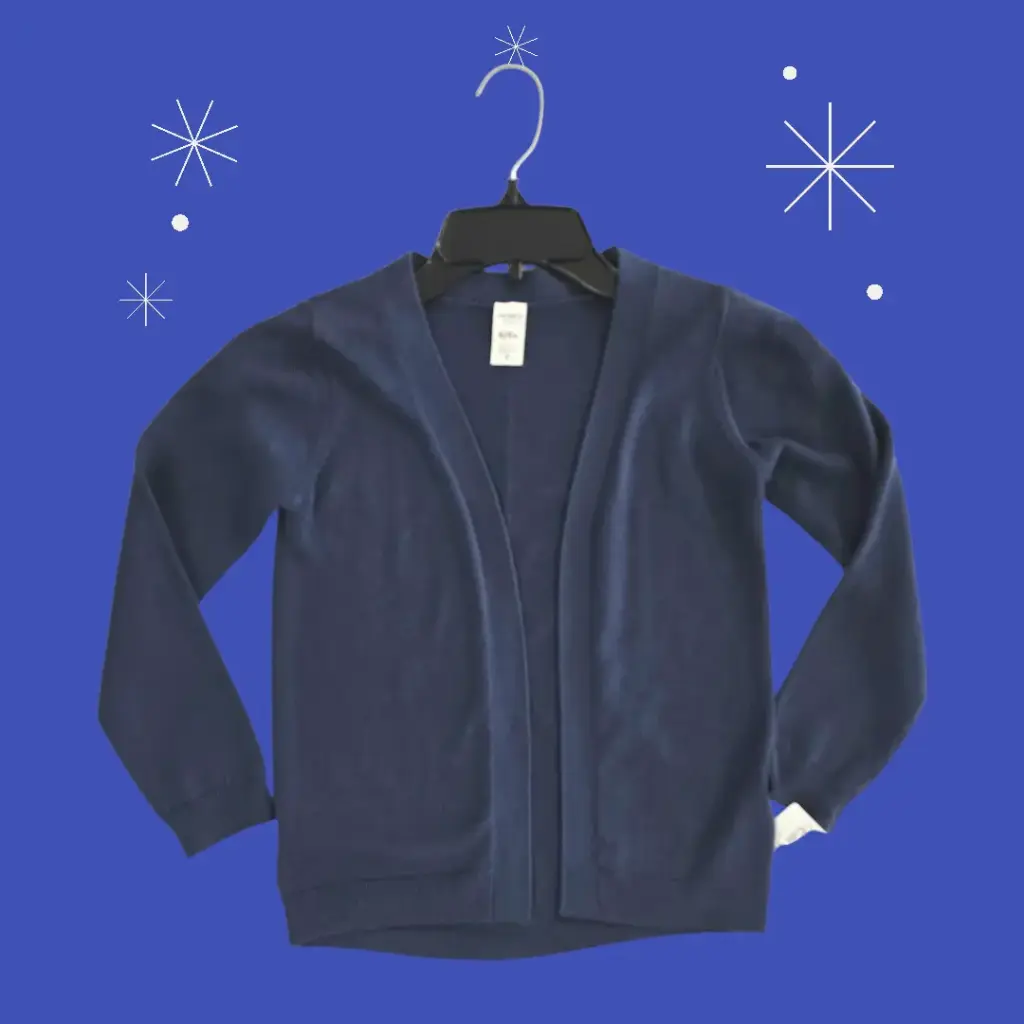 Sweater de algodón color azul,talla 7