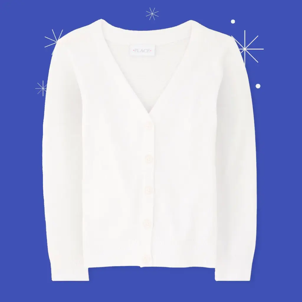 Sweater de algodón color blanco, talla 16