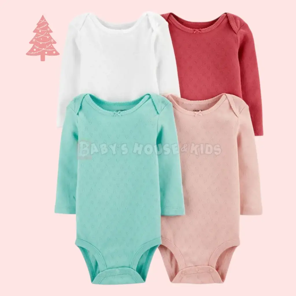 Set de mamelucos manga larga de bebé recién nacida