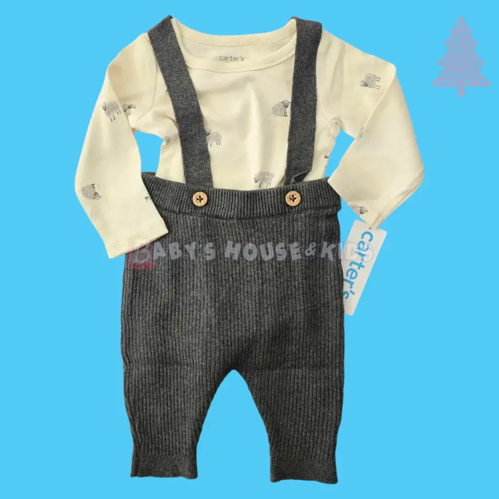 Set con pantalón de tirantes talla 3 meses