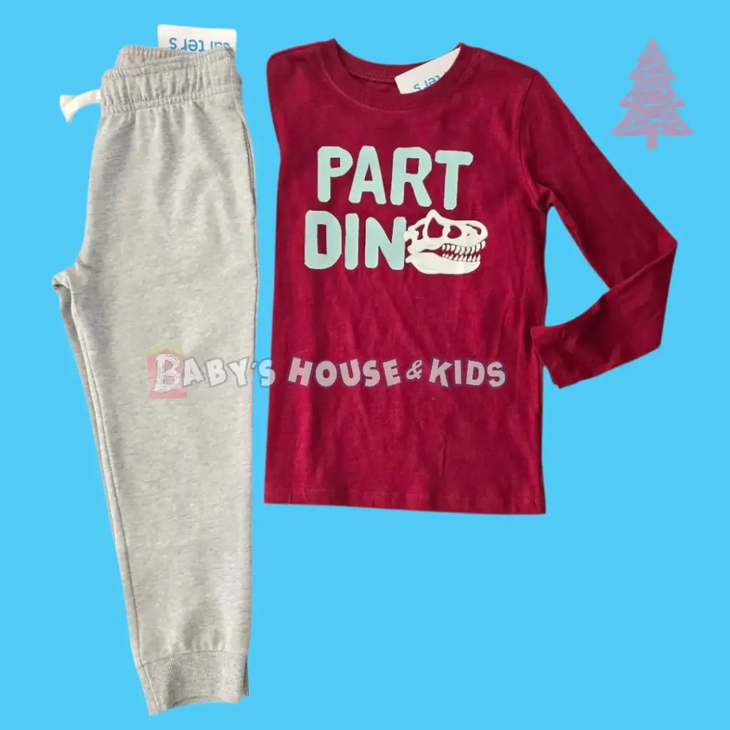 Camiseta 🦖 y buzo gris talla 5t