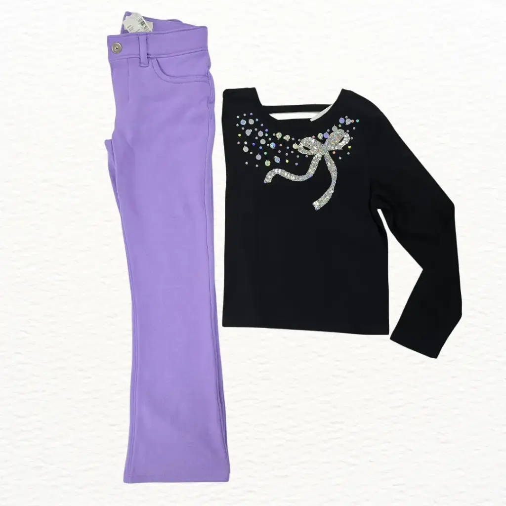 Blusa de algodón de temporada ☃️ y Jeggings, talla 6 