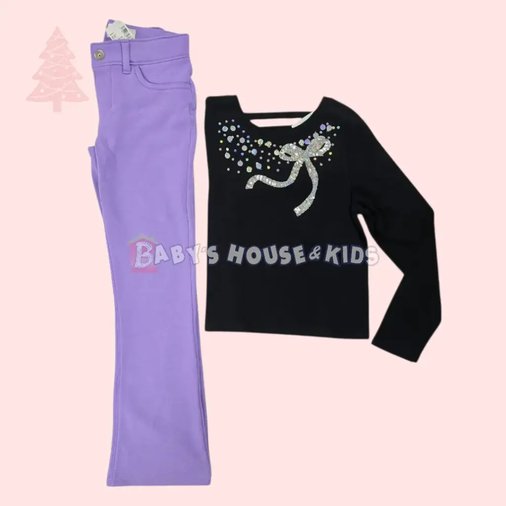 Blusa de algodón de temporada ☃️ y Jeggings, talla 6 