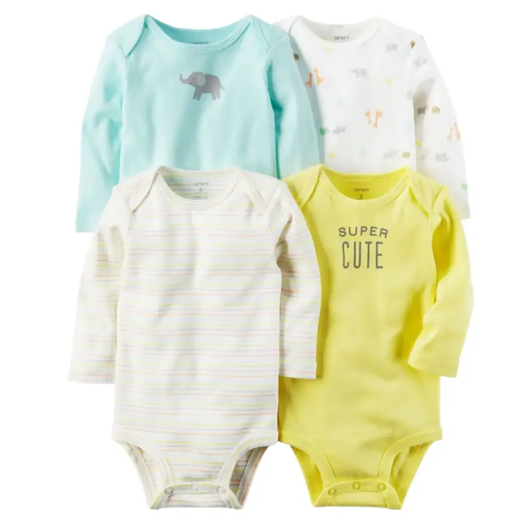 Set de mamelucos 🐘  manga larga talla 12 meses 