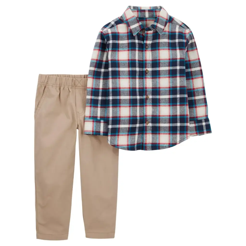 Set Camisa calientita y pantalón, talla 18 meses 