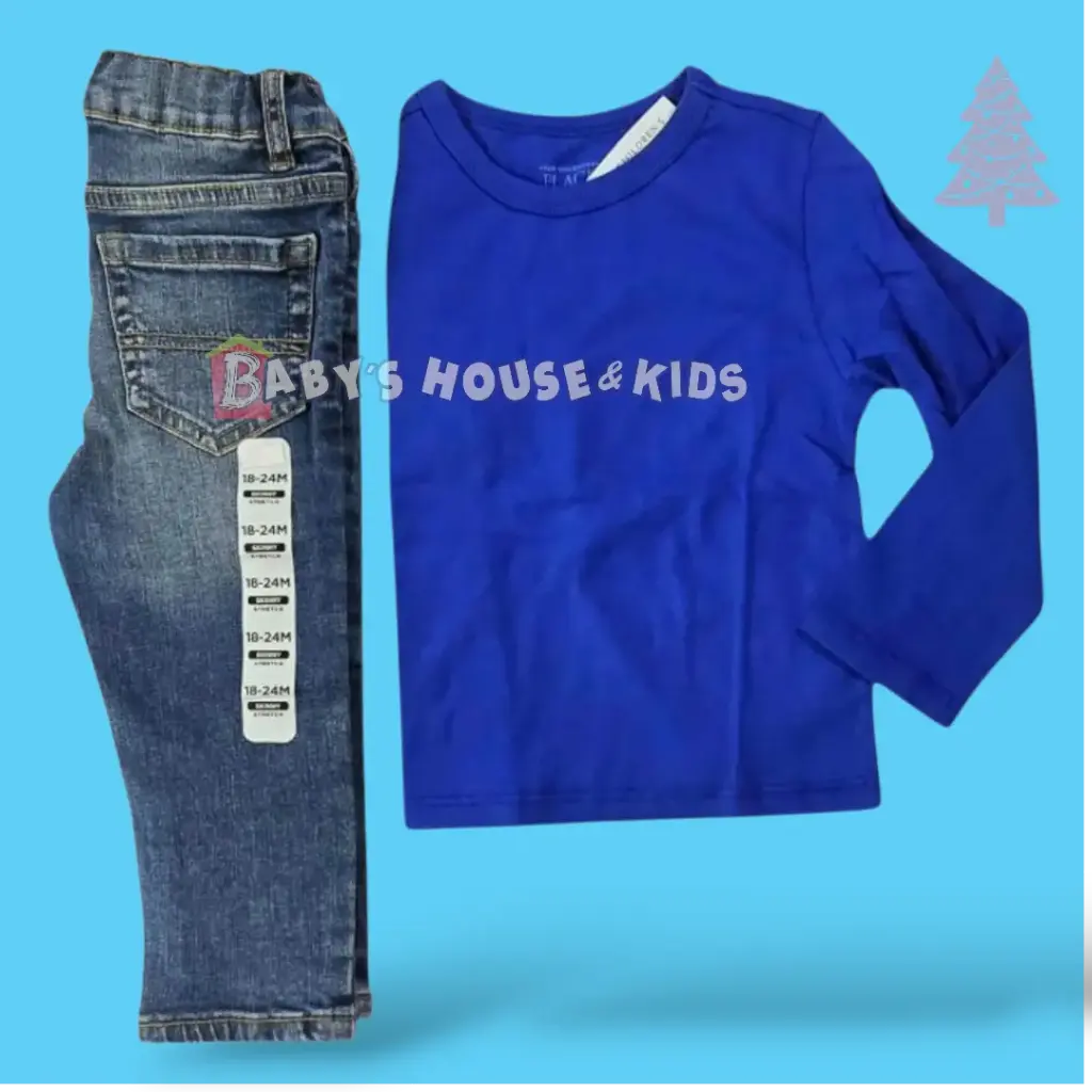 Camiseta se algodón y Jeans, talla 18 meses