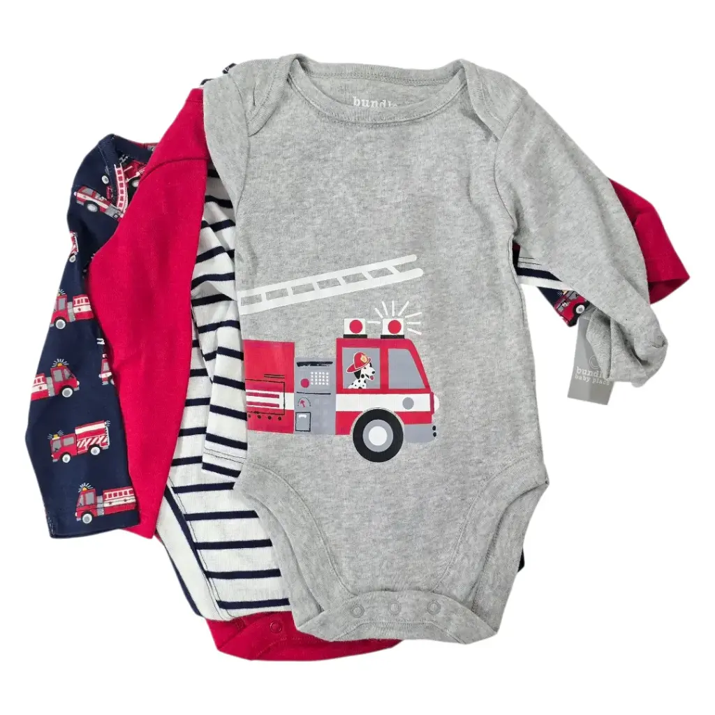 Set de 4 mamelucos manga larga talla 3 meses