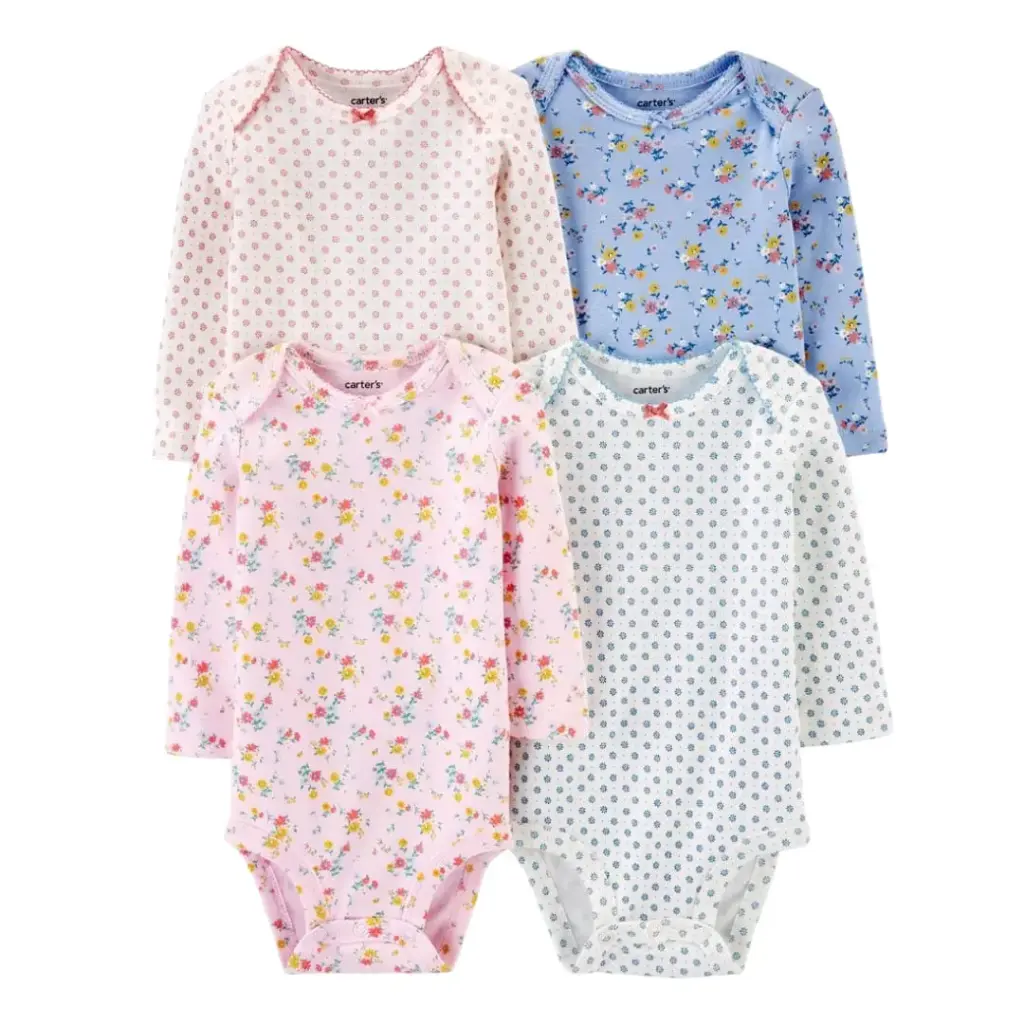 Set de mamelucos manga larga, talla 18 meses 