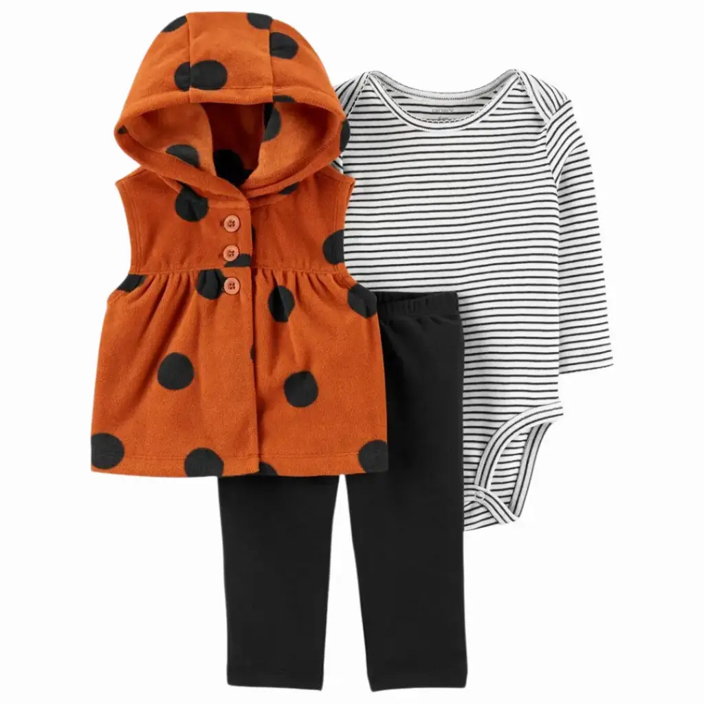Set de 3 piezas, con centro calentito, talla 18 meses niña 