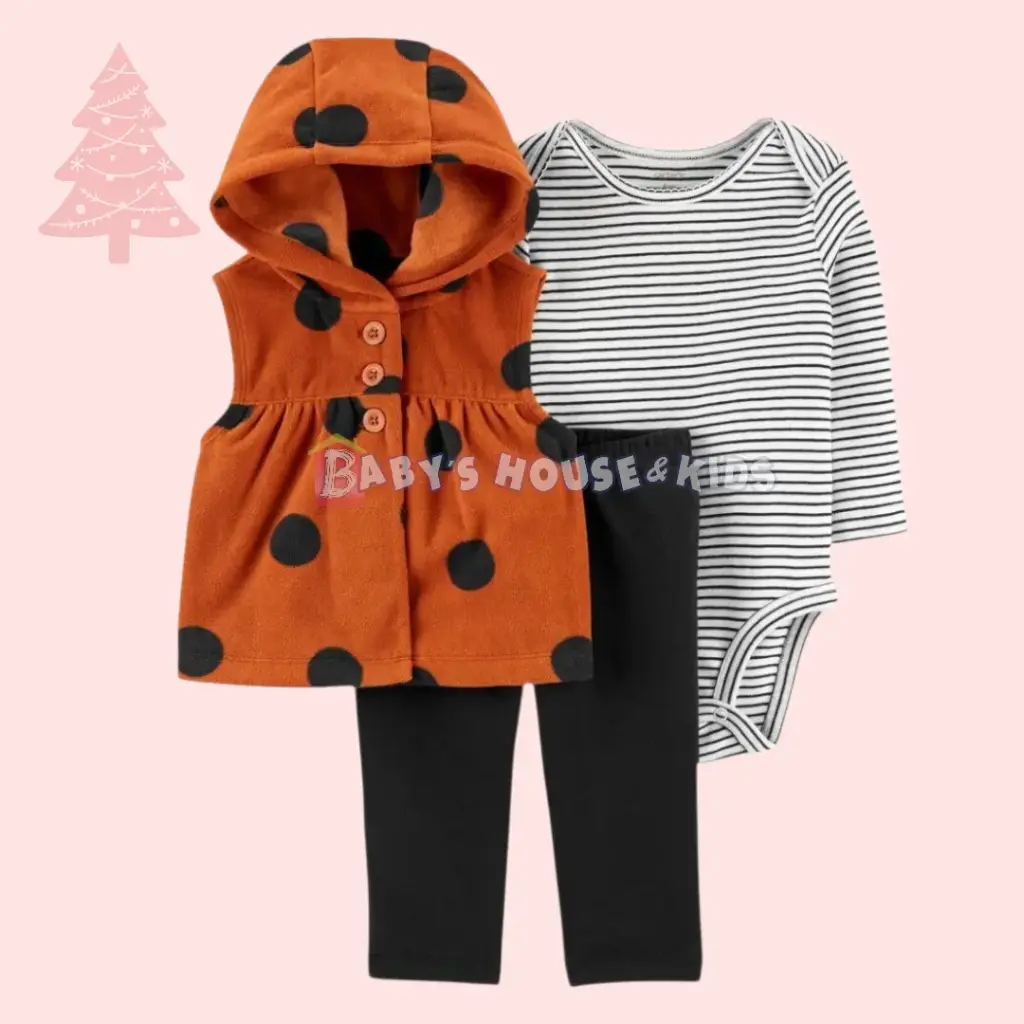 Set 3 piezas con chaleco, talla 24 meses