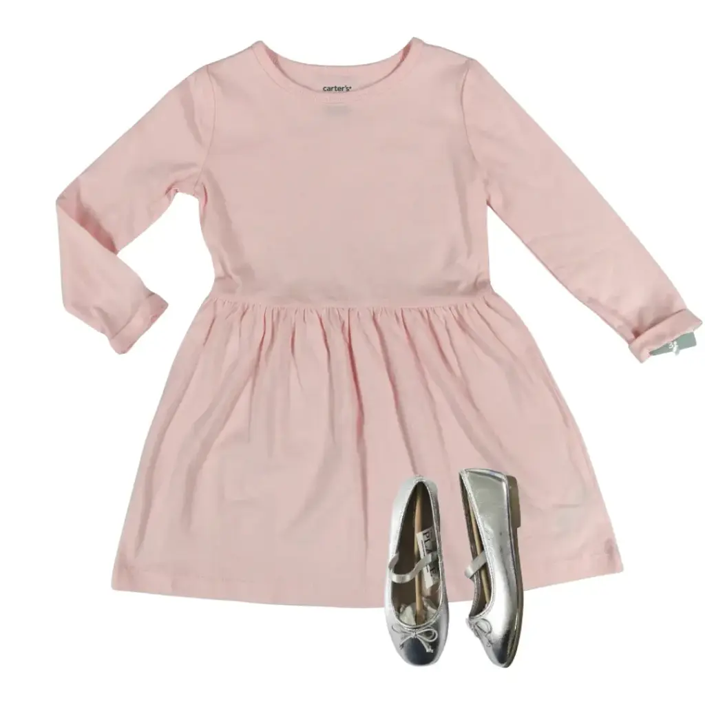 Vestido manga larga, talla 2t