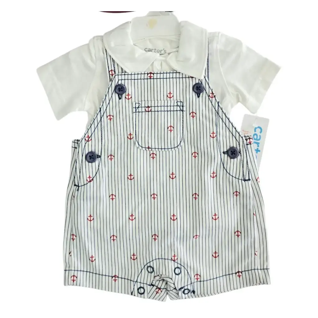 Set overol short 2 piezas recién nacido talla 0-3 meses