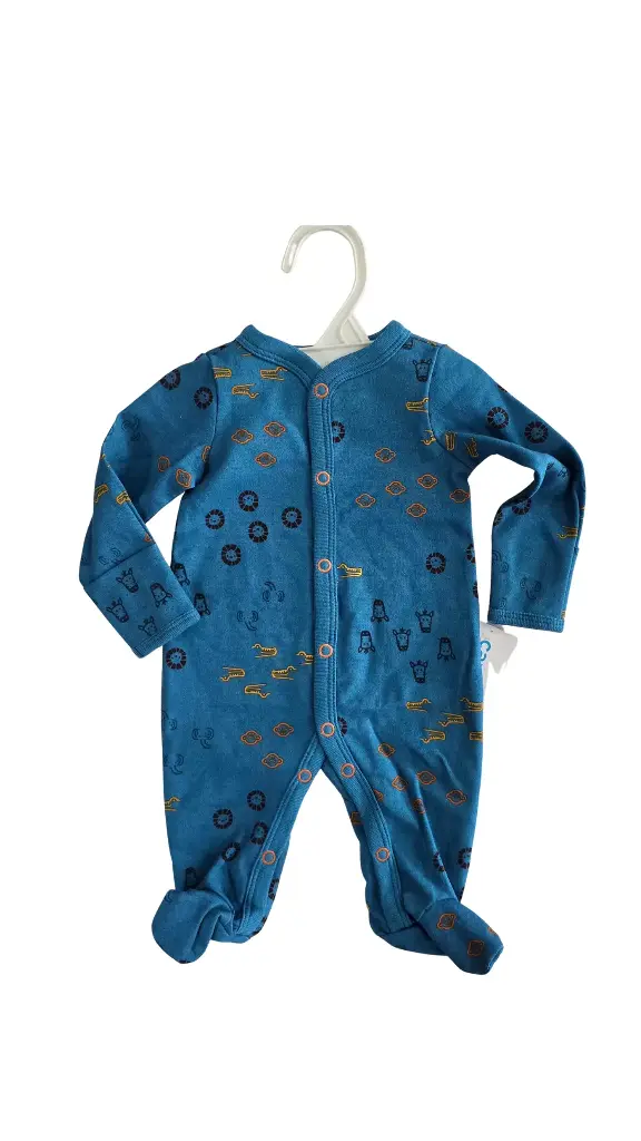 Pijama con dibujos de animalitos, recien nacido varon