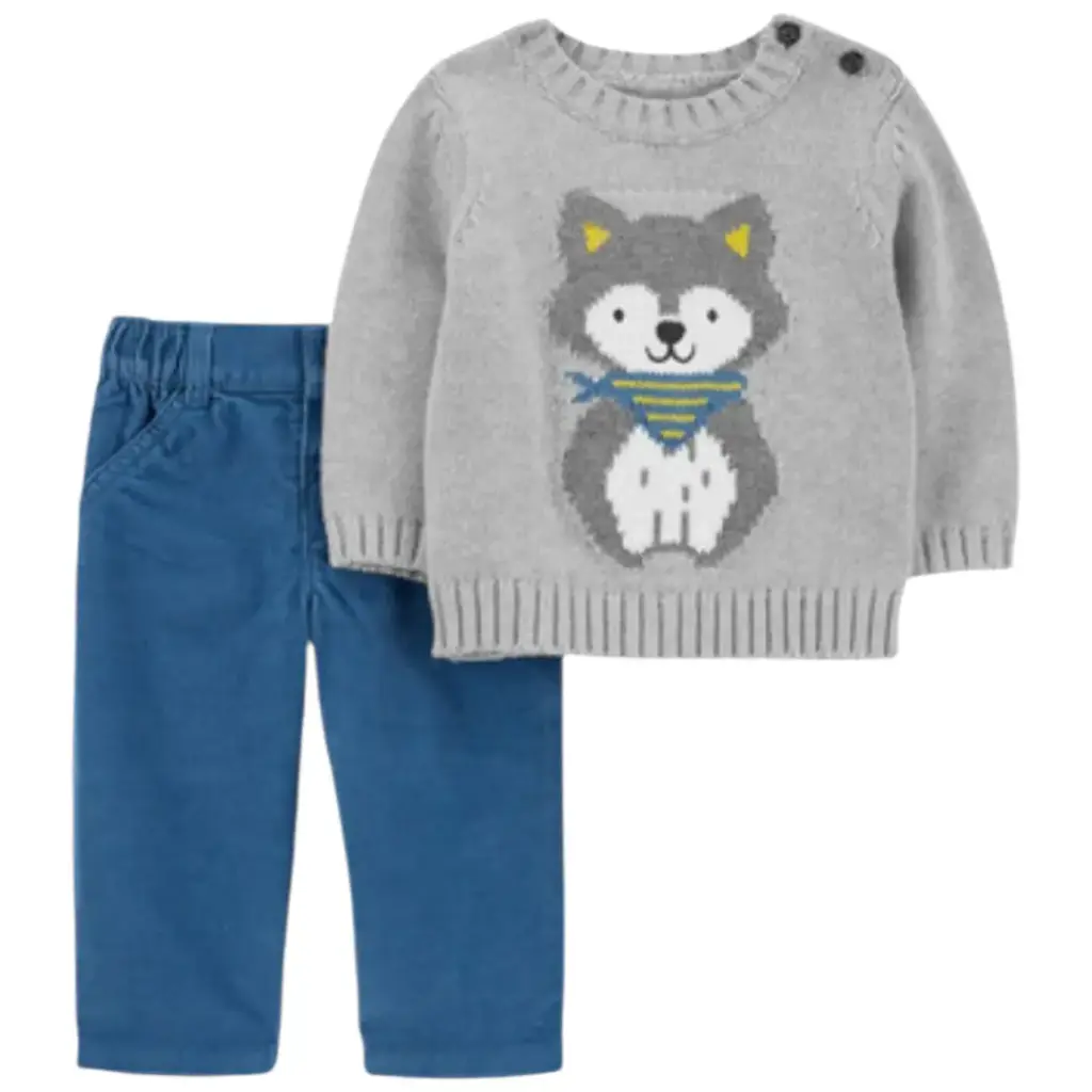 Set sweater y corduroi recién nacido 