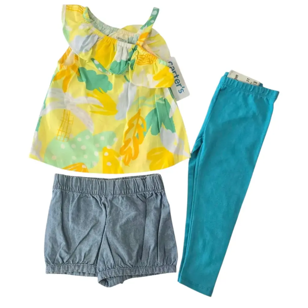 Set 3 piezas con leggin talla 2t