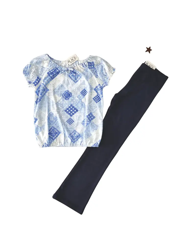 Set Blusa y Leggin acampanada talla 8