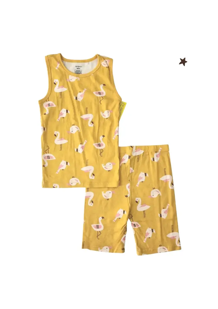 Pijama escotada y de short talla 8