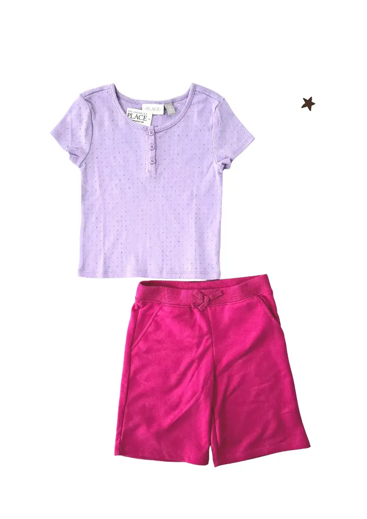 Blusa y Short largo, talla 8 niña