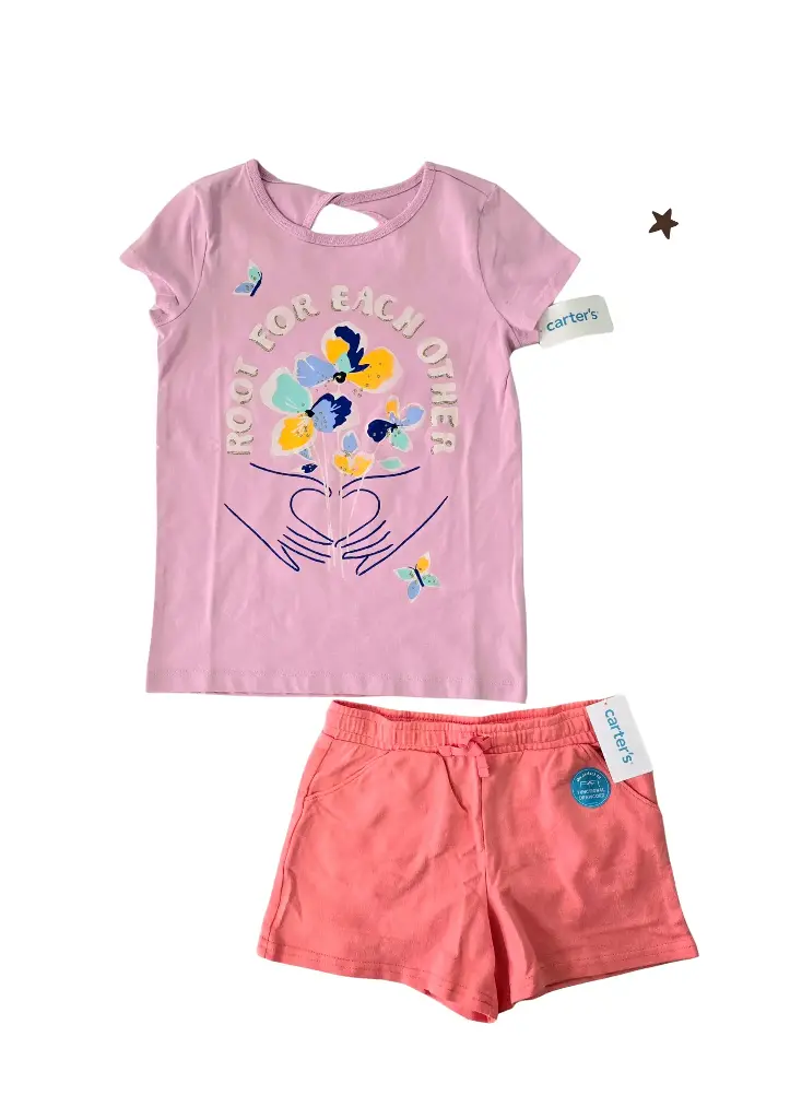 Camiseta detalle atras y Short talla 8