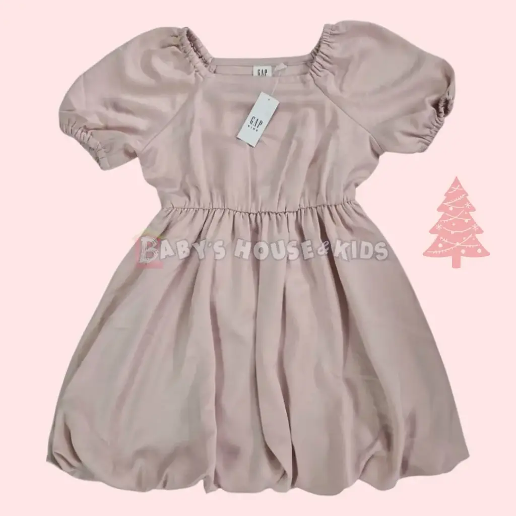 Vestido abombado rosa viejo, talla 8