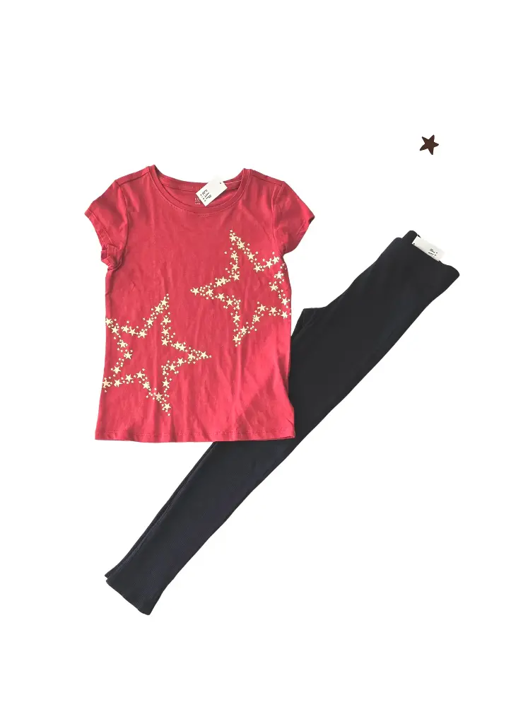 Set camiseta con jeggin azul marino talla 10