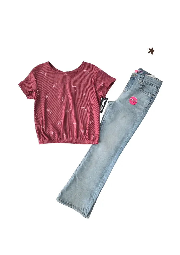 Blusa y Jean, talla 10 niña