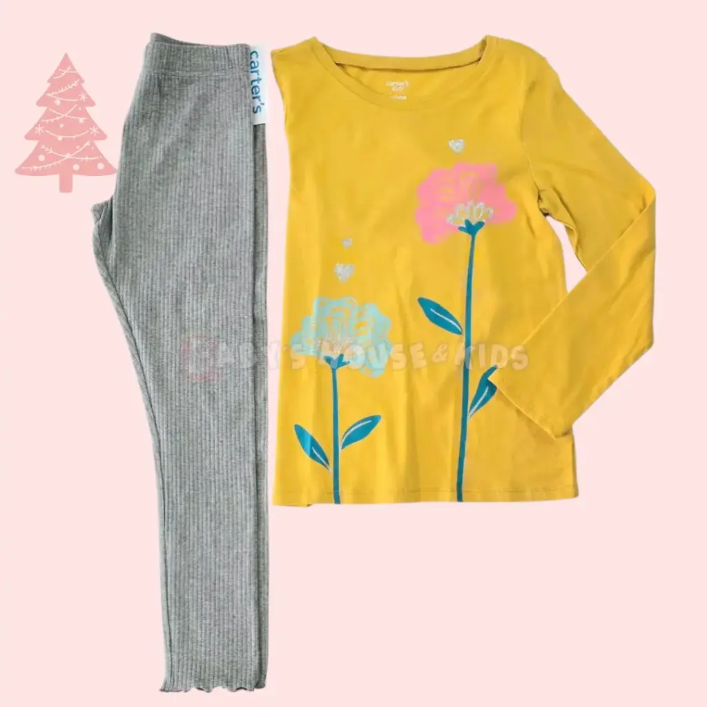 Camisa manga larga de algodón y leggings, talla 10