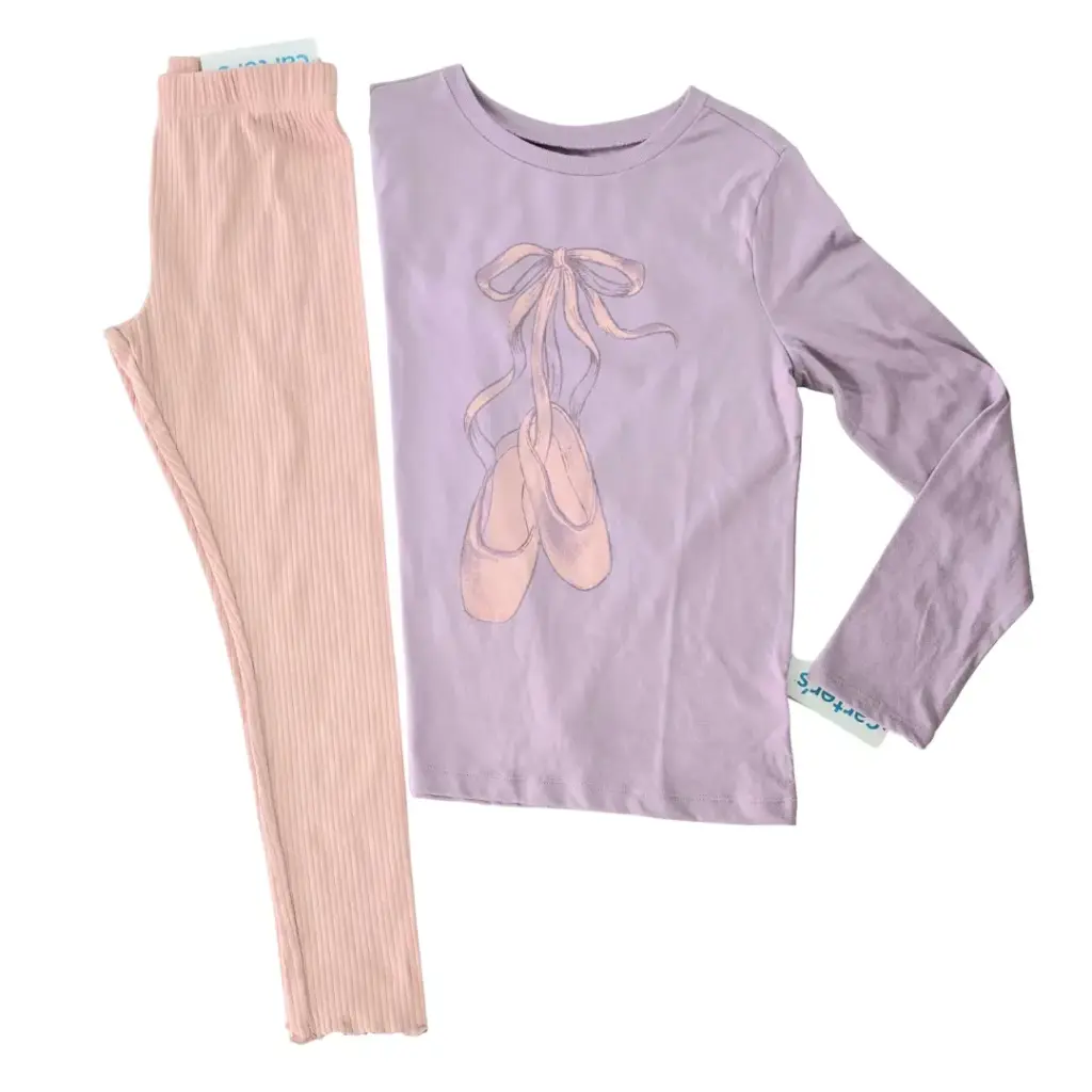 Camisa manga larga y leggings, talla 10 