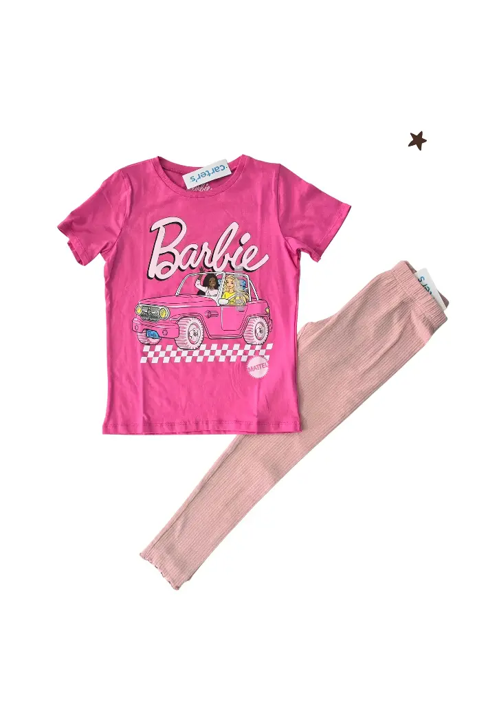 Camisa Barbie y leggings, talla 10 niña