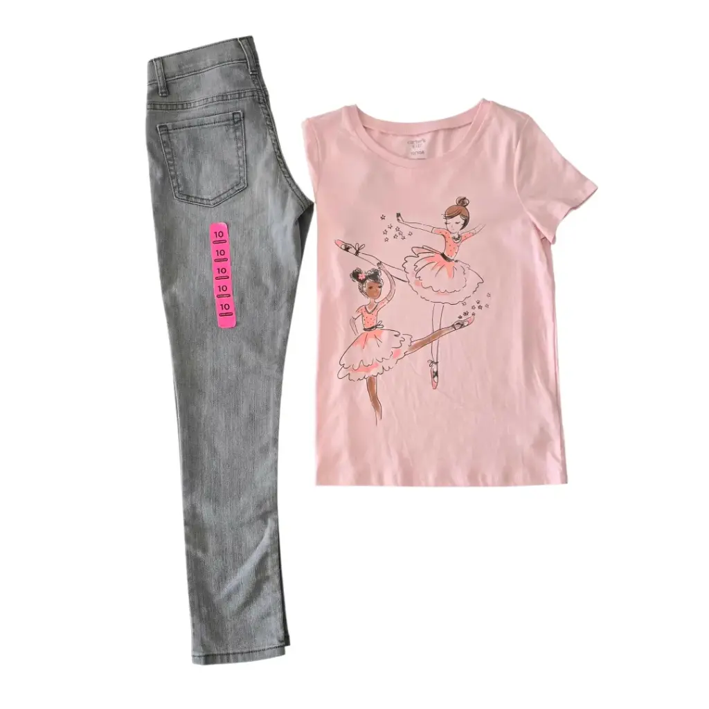 Blusa formal y jeggings, talla 10 niña