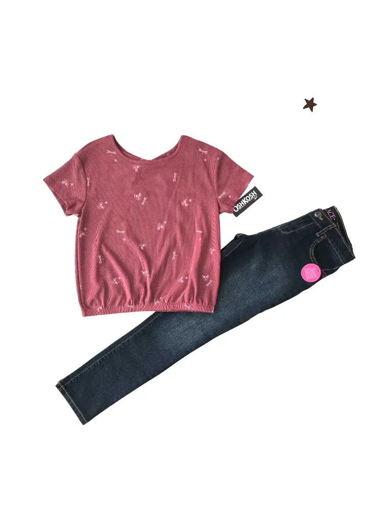 Blusa y Jean super skinny, talla 10 niña