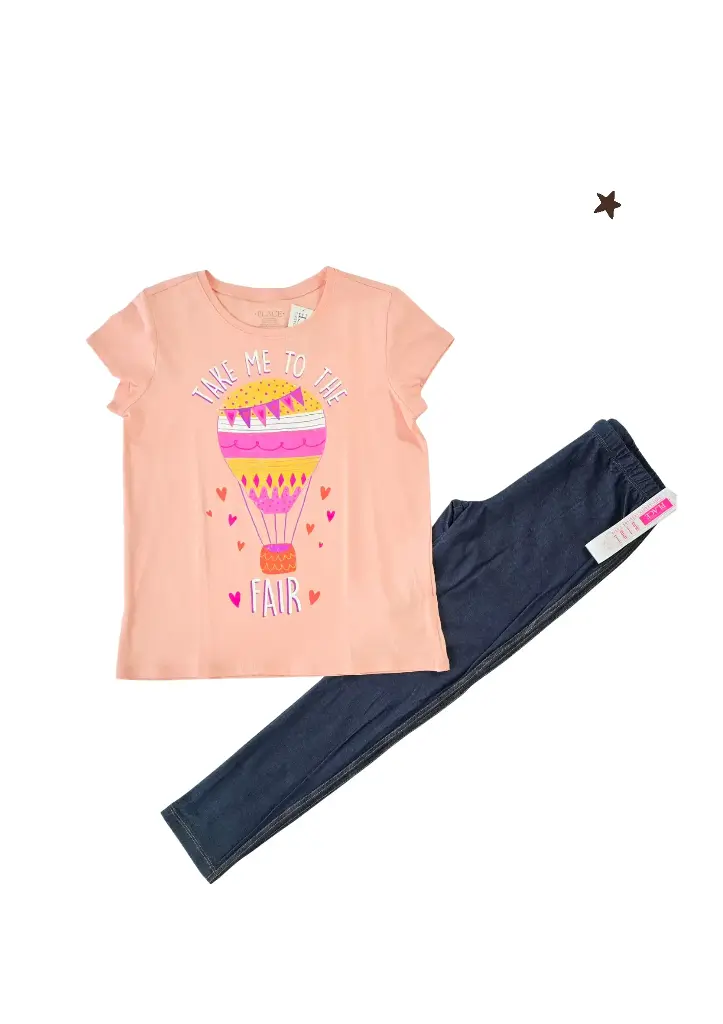 Camiseta y leggin color índigo talla 12