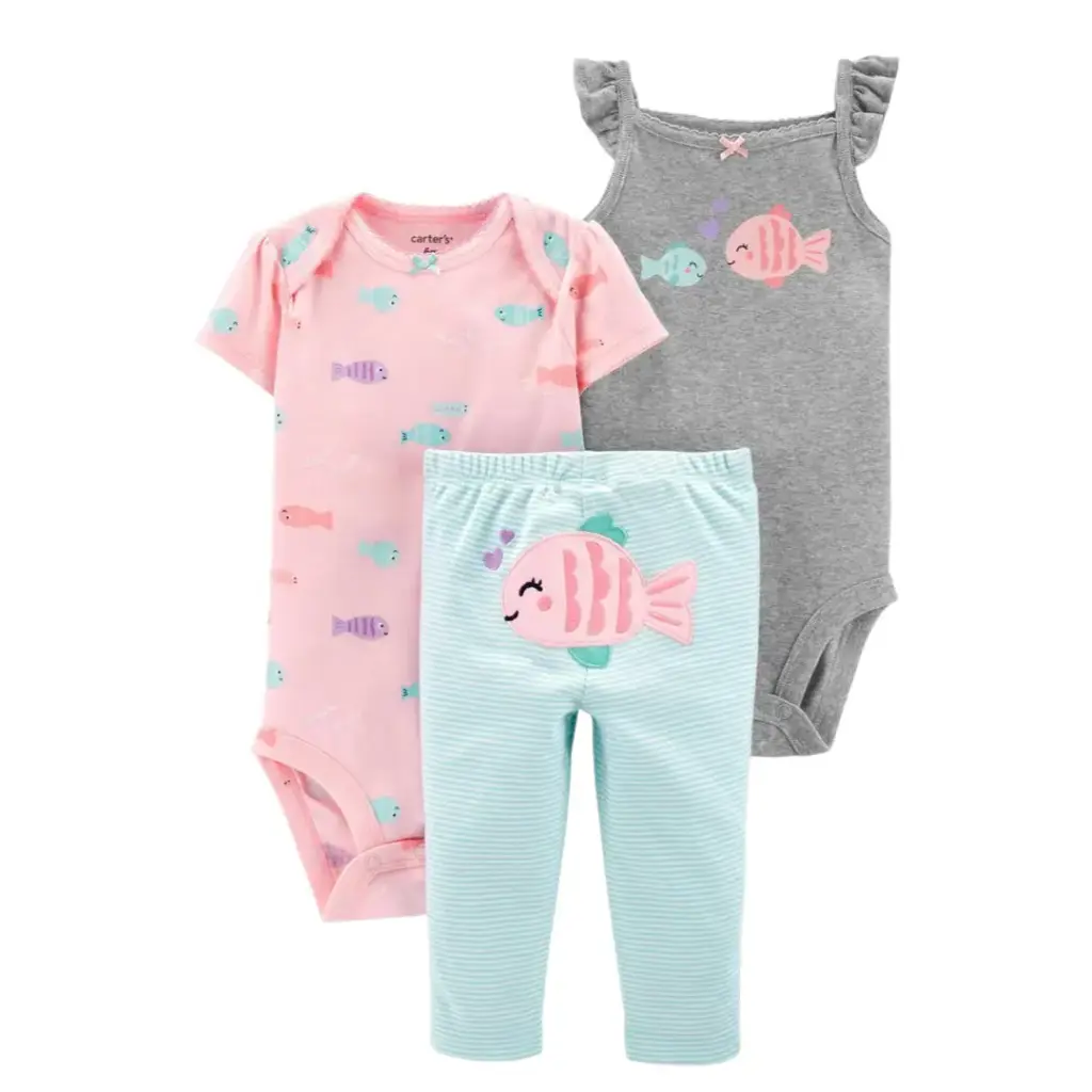 Set 3 piezas 🐟 recien nacida, talla 0-3 meses