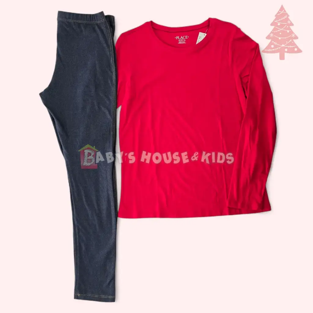 Camiseta de algodón  y Jeggings, talla 14