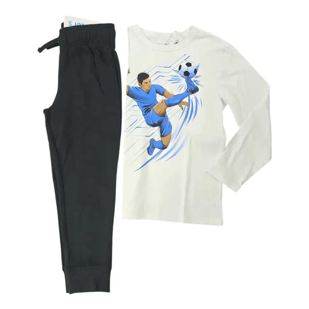 Camiseta manga larga  y buzo tela deportiva, talla 6