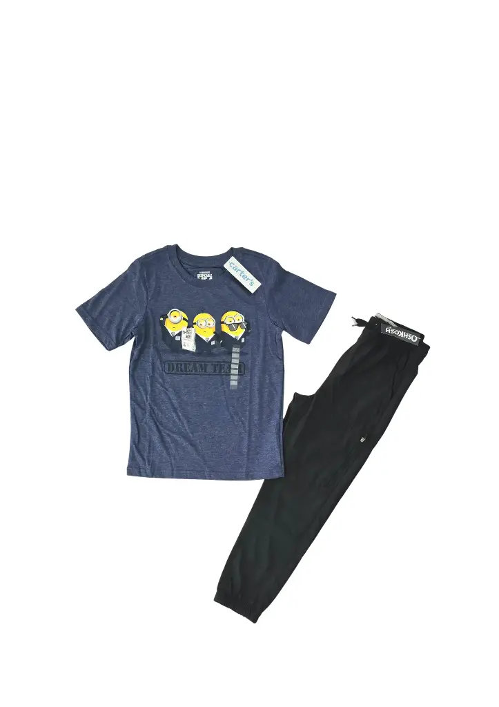 Camiseta personaje y jogger deportivo talla 7
