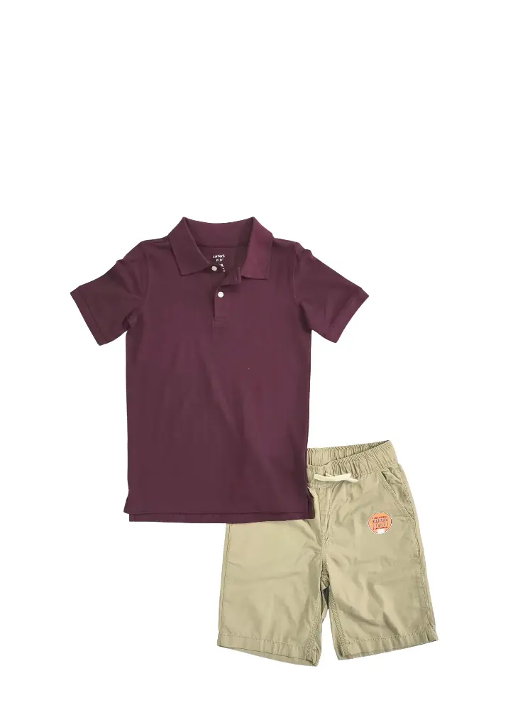 Polo ocre y short talla 8