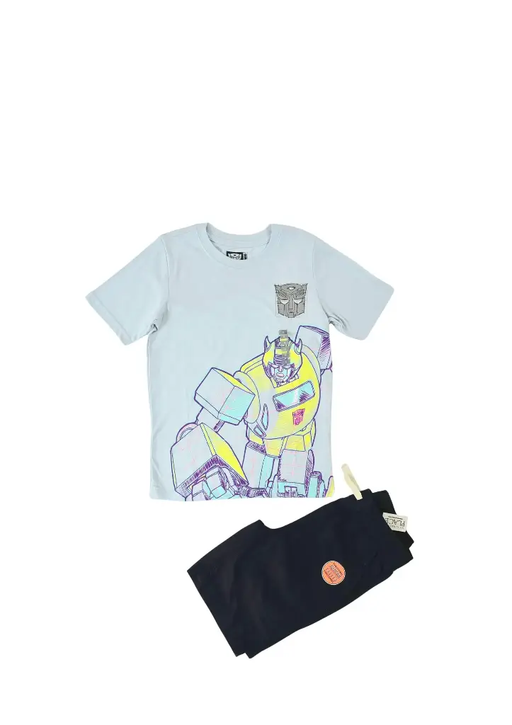Camiseta y short azul marino talla 8t