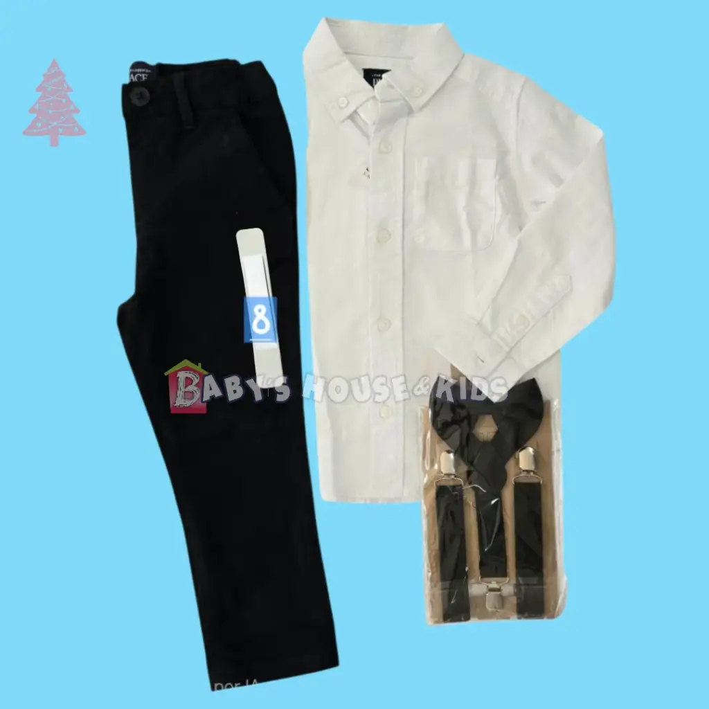 Outfit formal Camisa blanca y pantalón oscuro, talla 8