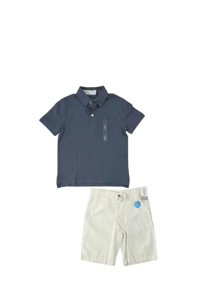 Polo tommy y short tela manta talla 8