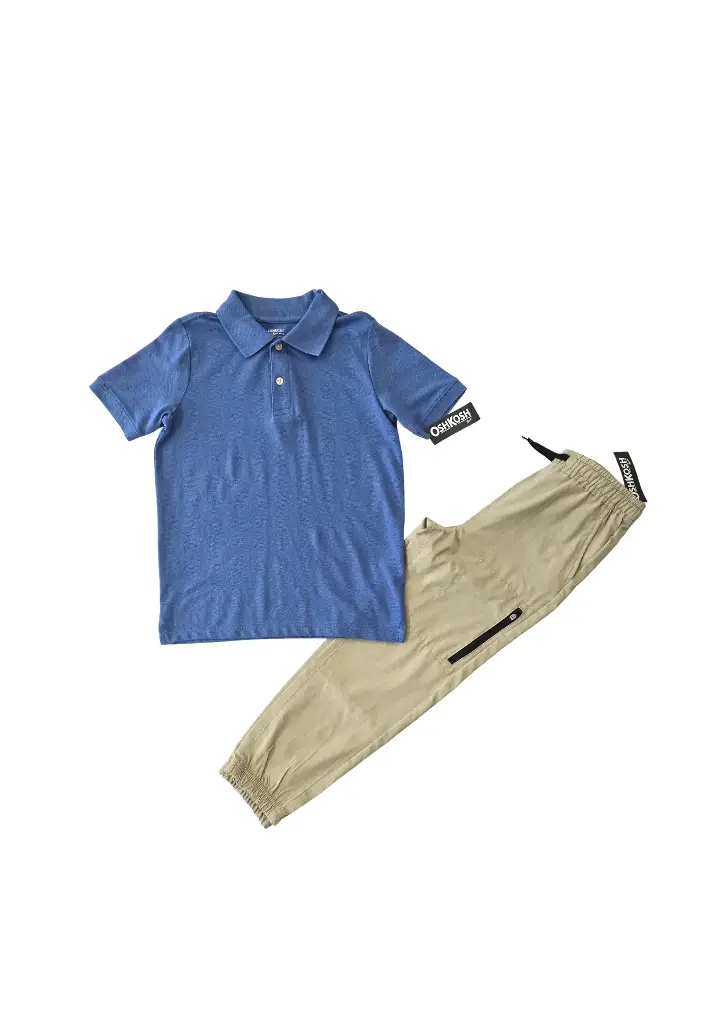 Camisa polo y jogger deportivo talla 8 