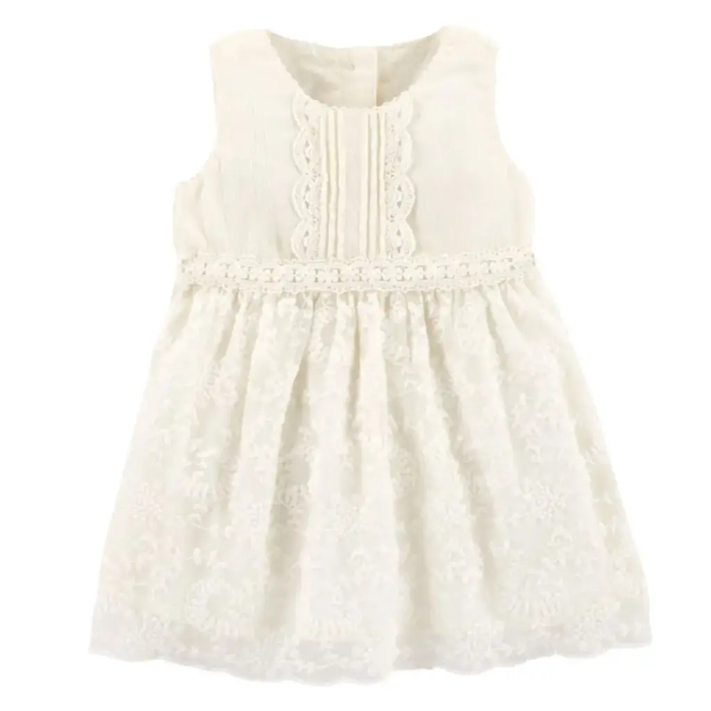 Vestido ivory,talla 6 meses