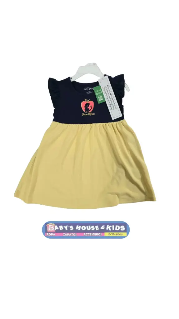 Vestido fresco de personaje blanca nieves talla 3t