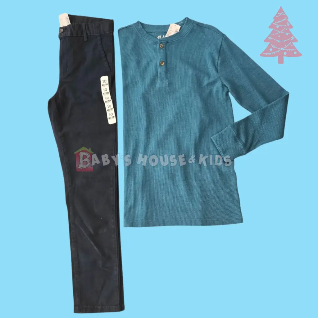 Camisa stretch y pantalón oscuro talla 10