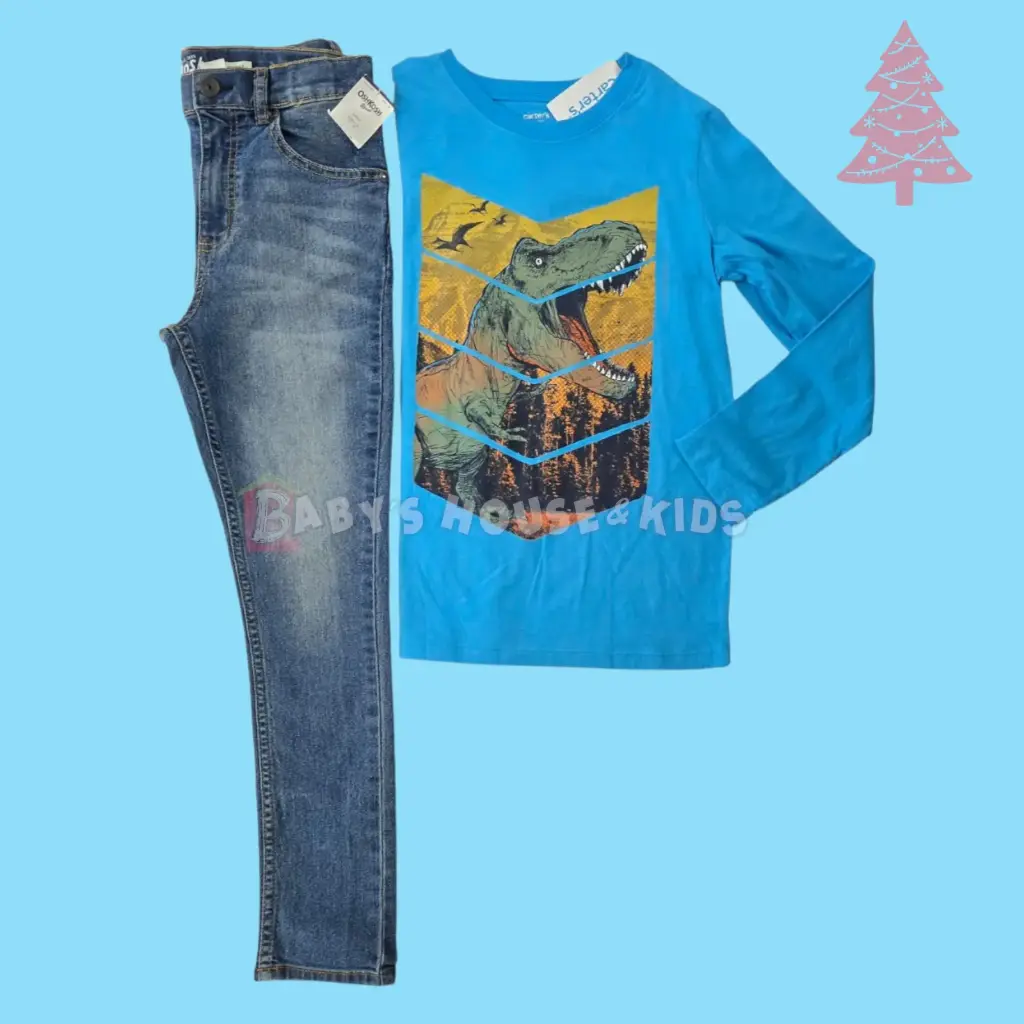 Camiseta 🦖 y Jeans skinny, talla 10 