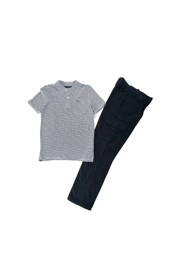Camisa polo y pantalón bombero talla 14 años
